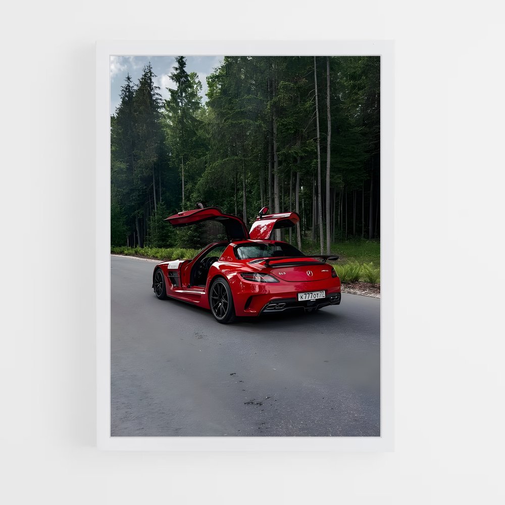 Poster impressionnant Sls amg black series – affiche Mercedes (vue 3)